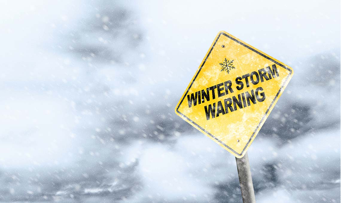 winter storm warning sign